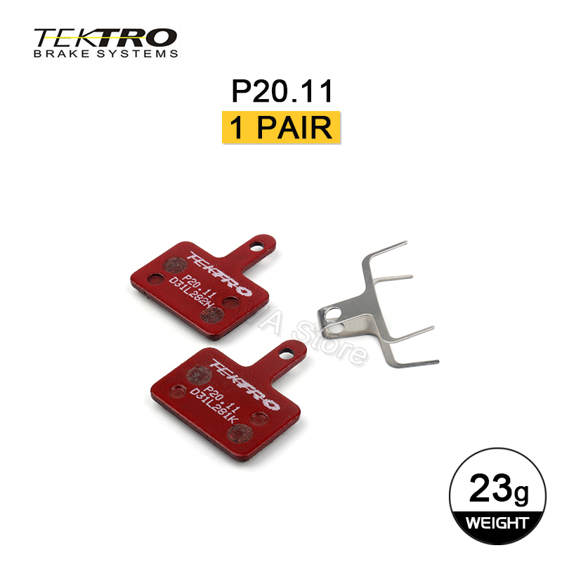 Pastillas de freno de disco Tektro MTB, pastillas de freno de disco hidráulicas de resina metálica, pieza de repuesto para freno de bicicleta de montaña para Shimano B01S: YELLOW