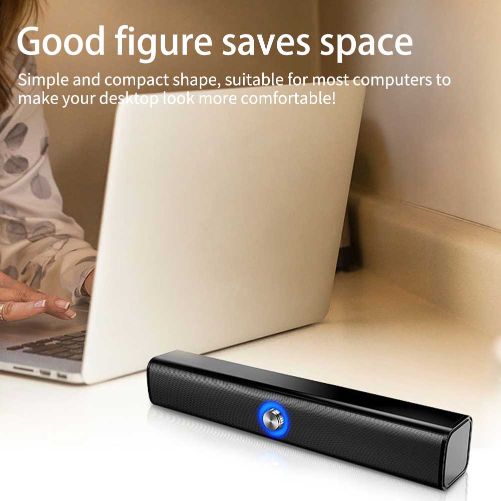 Bluetooth 5.0 2X10W Echo Bi Home Theater Subwoofer Mini Speaker, suitable for PC/smartphone/tablet/AUX/USB/TF card