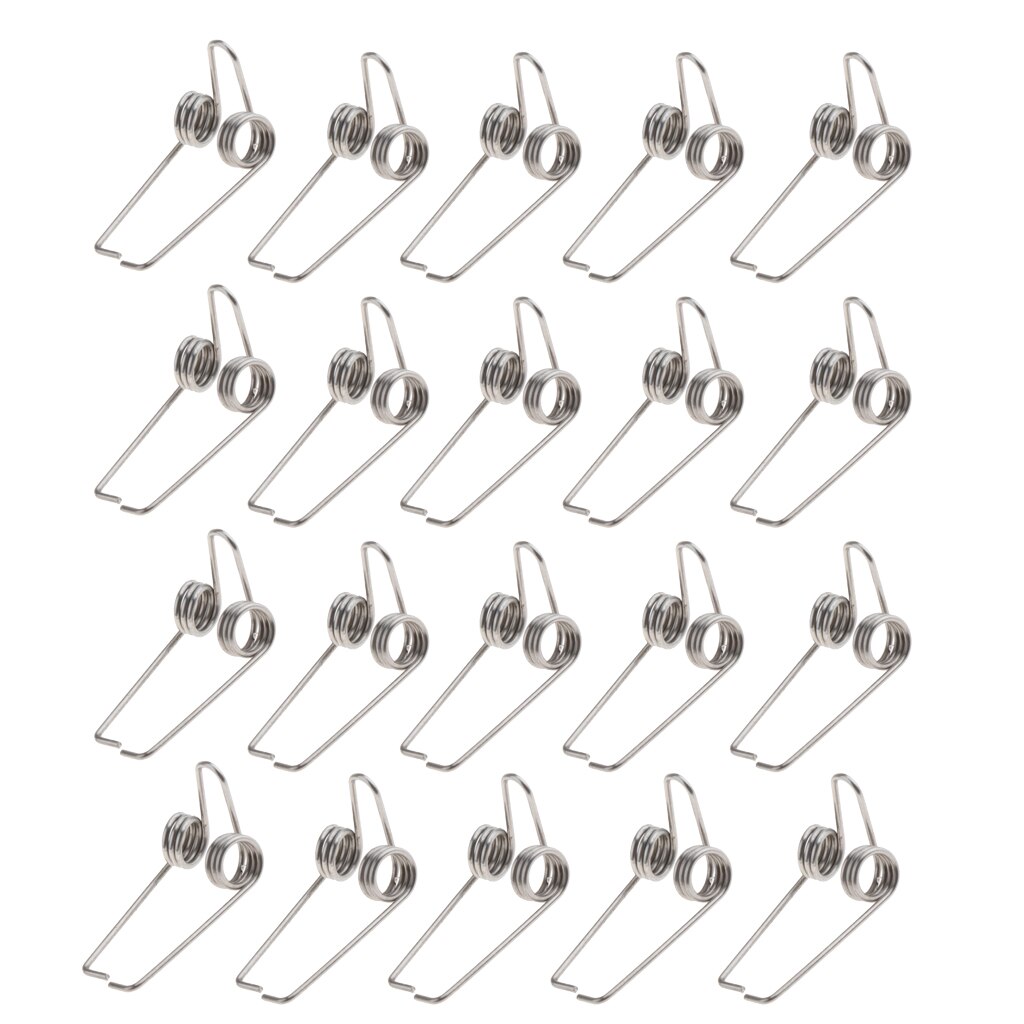 20 pièces trompette eau clé/broche Valve ressort acier argent pour