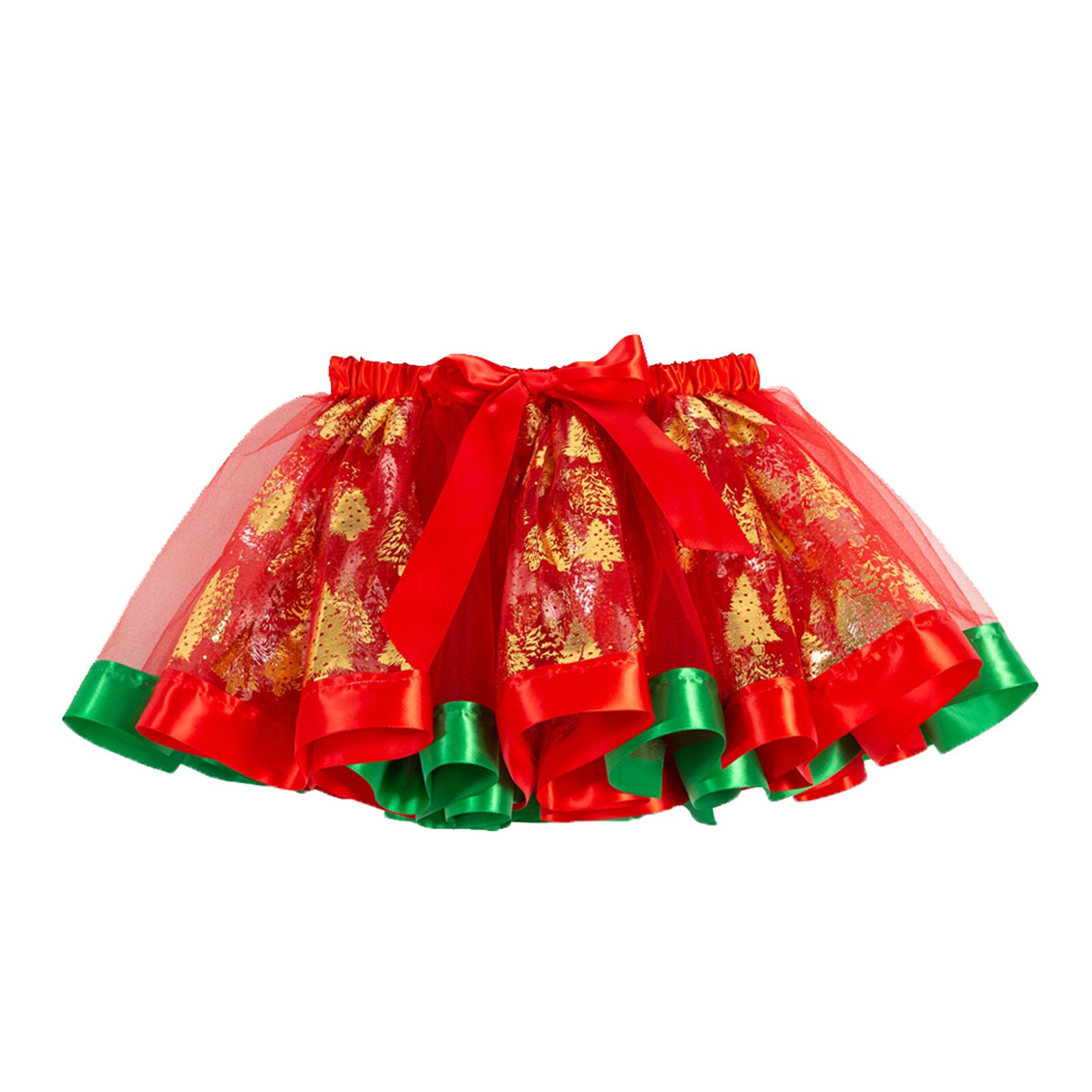 Natal crianças meninas tutu saia dos desenhos animados paillette natal bailarina pettiskirt ballet princesa festa dança traje tule saia: Ouro / Dourado / S for 2-4 Years