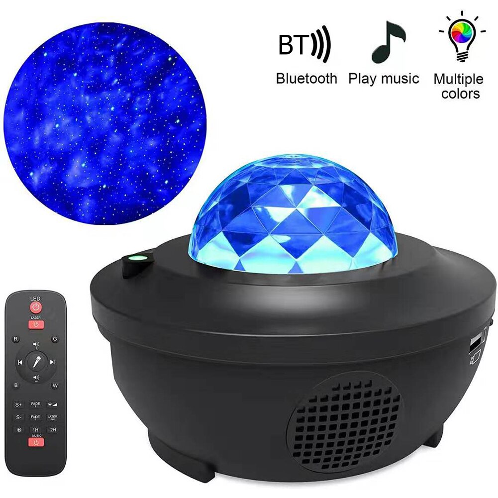 Proiettore galassia cielo stellato colorato Blueteeth USB controllo vocale lettore musicale LED luce notturna ricarica USB lampada di proiezione regalo: 01