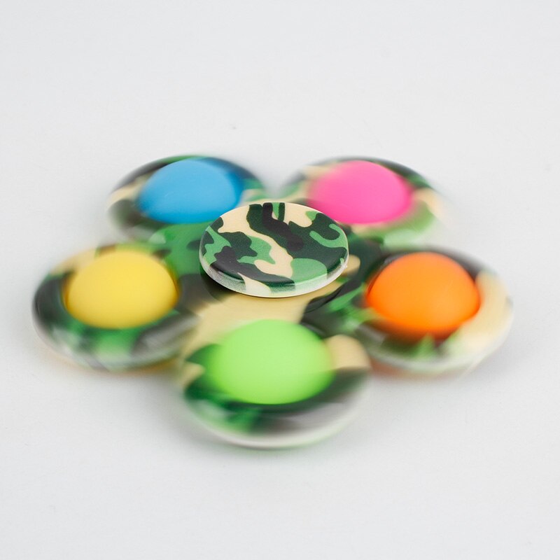 Anti Stress Controller Educational Toy Push Bubble Sensory Toy Autism Squishy Pressure Reliever Dimple Fidget Toy Spinning Top
