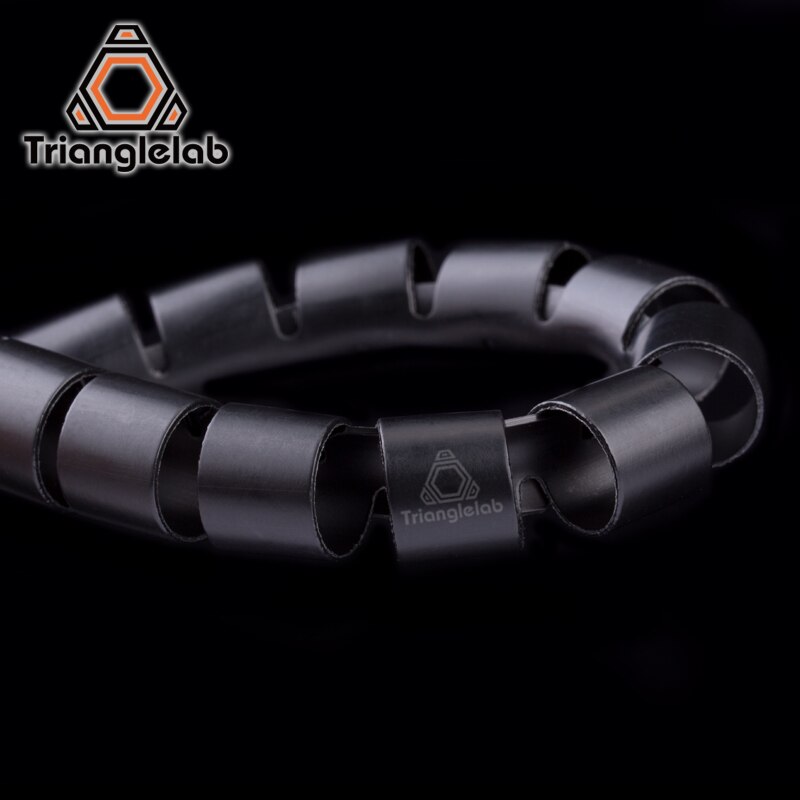 Trianglelab cabo embalagem espiral preta envolvendo reprap chama retardador 10mm de diâmetro cabo mangas enrolamento tubo de envolvimento banda