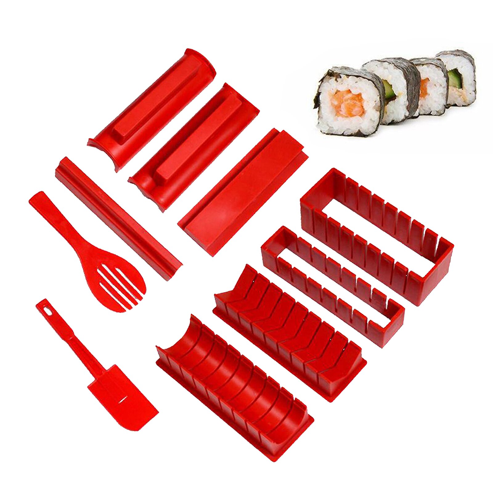 1Set Sushi Maker Tool DIY Sushi Making Kit Sushi Roller Machine Sushi Kit for Kids Sushi Lover