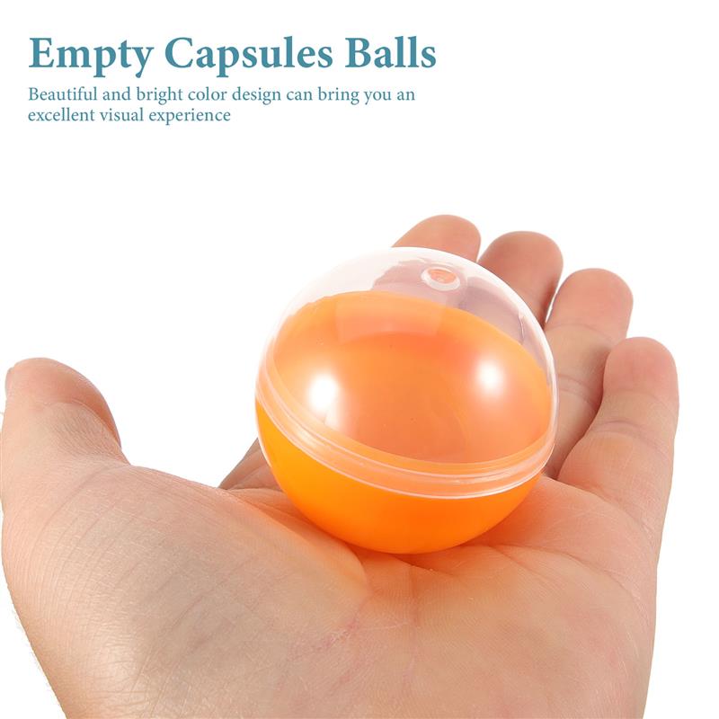 50 Uds bola rellenable máquina expendedora vacía cápsulas contenedor a granel máquinas redondas contenedores de plástico 45MM
