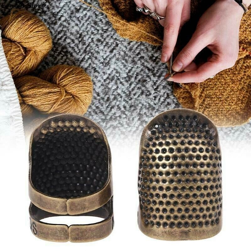 Vinger Cot Vingerhoed Apparaat Naaien Ring Vingerhoed Vinger Cot Huishouden Verstelbare Vingerhoed Hoepel Borduren Vinger Babybedjes Diy Gereedschap Thuis