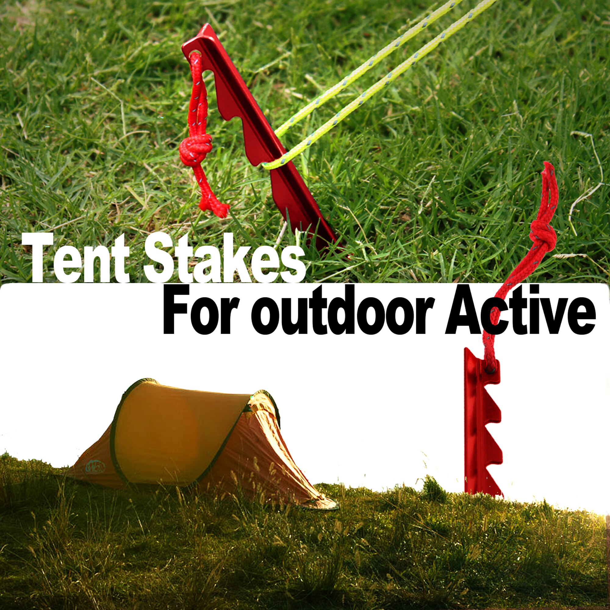 Tent Pegs Pack of 10 Aluminium Alloy Camping Pegs with Nylon Bag Perfect for Outdoor Panic Anchor Tents Porches Tarps