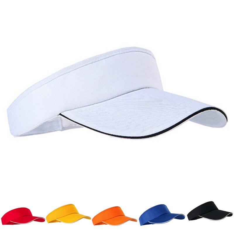 Cotton Cap Adjustable For Running Tennis Golf Unisex Empty Top Summer Visor Sun Plain Cap Women Sunscreen Hats