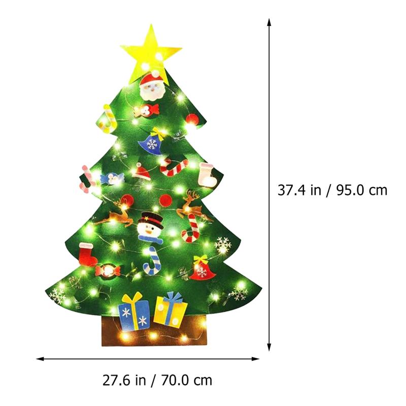 Christmas Child DIY Luminous Felt Christmas Tree DIY Wall Christmas Tree Christmas Kids DIY Glowing Felt Christmas Tree