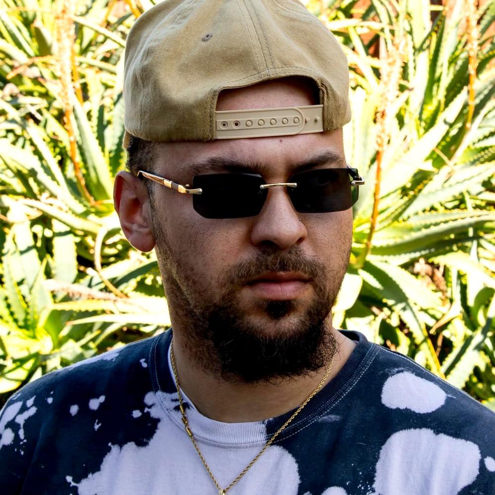 Kleine rechteckige randlose Sonnenbrille Männer Luxusmarke rahmenlose Leoparden Sonnenbrille für Frauen Jahrgang quadratische Brillen farben