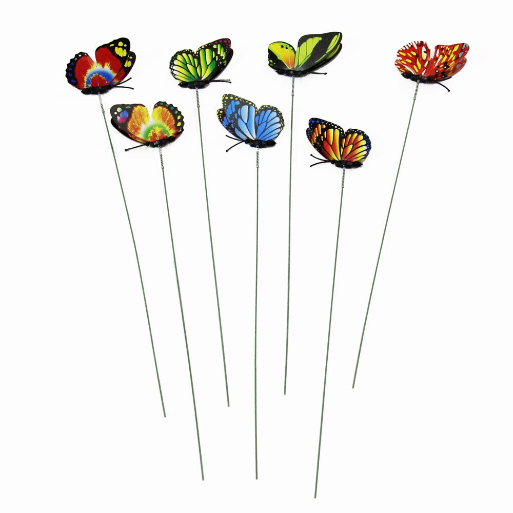 Beautiful Lawn Decoration on Sticks 3D Gardening Flowerpot Yard Garden Ornament 10 Pcs/Pack Insect Grassland Outdoor