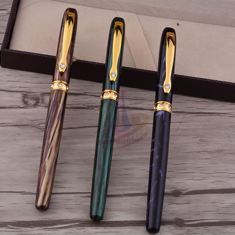 Metalen Vulpen Inkt Penpunt Kalligrafie Briefpapier Luxe Penna Stilografica Stylo Pluim Caneta Tinteiro 03821