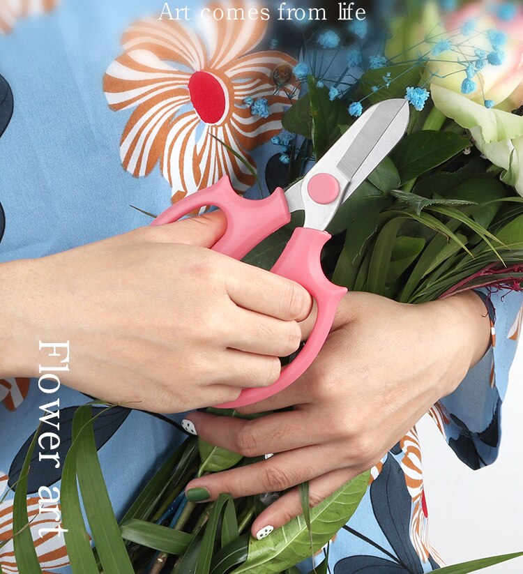 Xituo-kukkasakset ruostumattomasta teräksestä puutarhan oksasakset varret ja lehdet kukat ulkokäyttöön kukkakauppiaan leikkaustyökalut