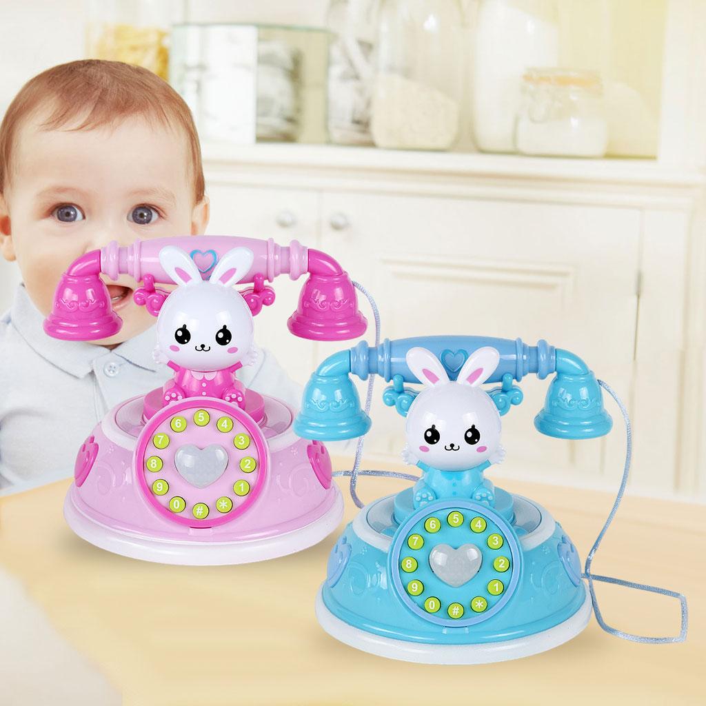 Multifunctioneel speelgoedtelefoontje, gesimuleerde vaste lijn, speelgoedtelefoontje voor baby's en peuters