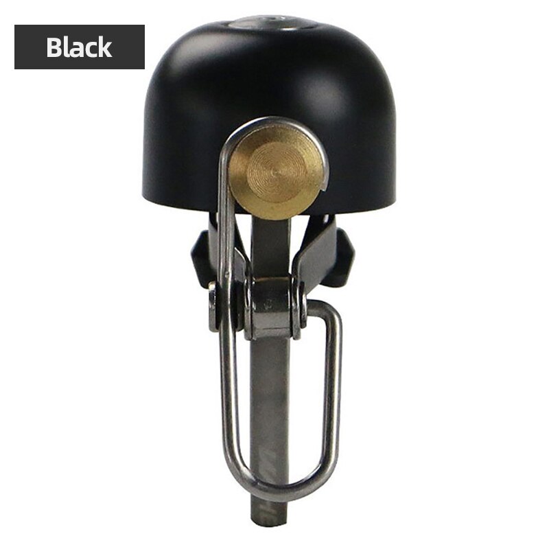 Folding Bike Brass Ordinary Copper Bells Clear Voice Bicycle Bells Retro Brass Bells MTB Road Bike Horns Kid Bike Accessory: Black