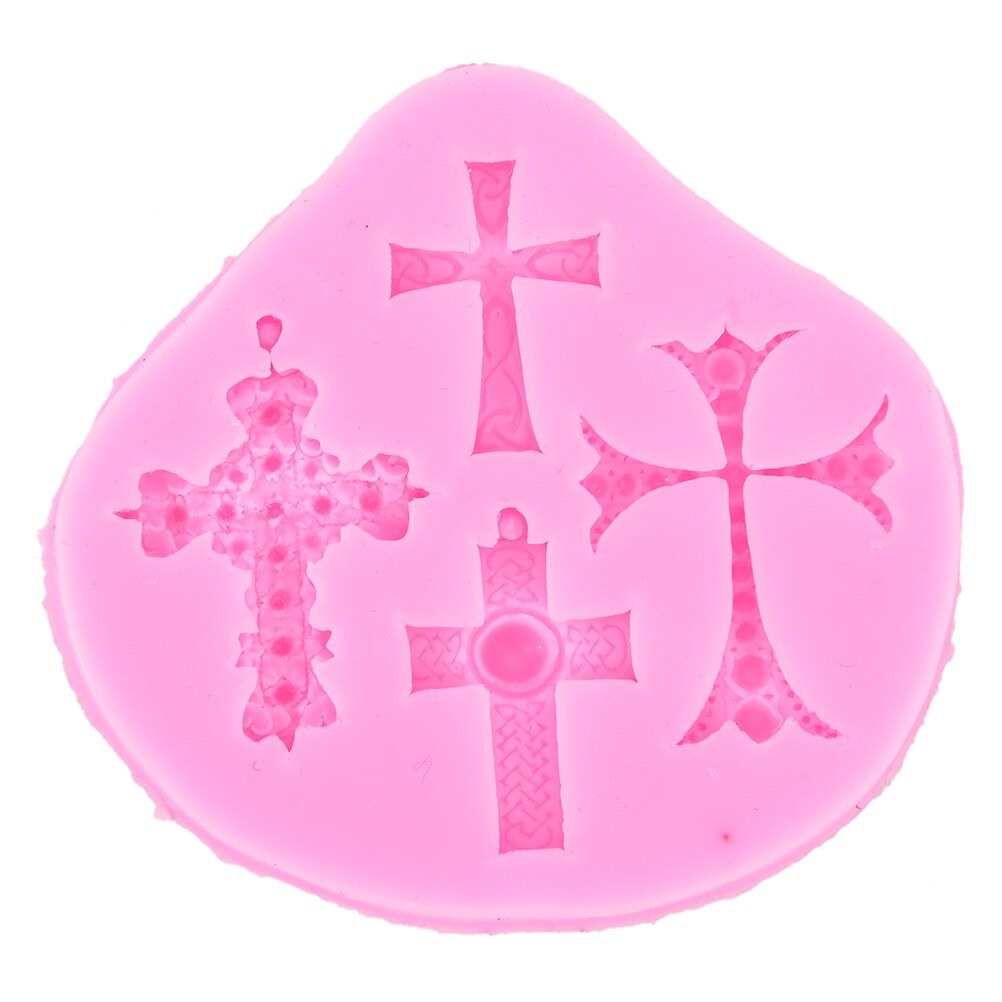 Gotisk cross jesus silikone kageform fondant cupcake dekorationsværktøj sugarcraft