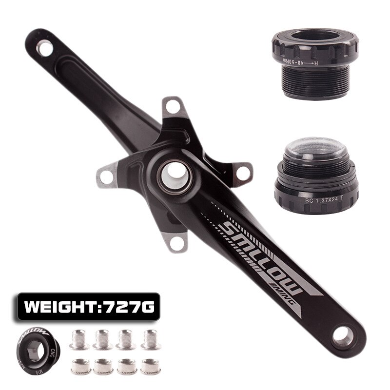 Ixf hollowtech 2 mtb kranksæt cykel krankarme plejlstænger til cykelvogn effektmåler landevejscykel dele 104 bcd: Sm001- bb-sort