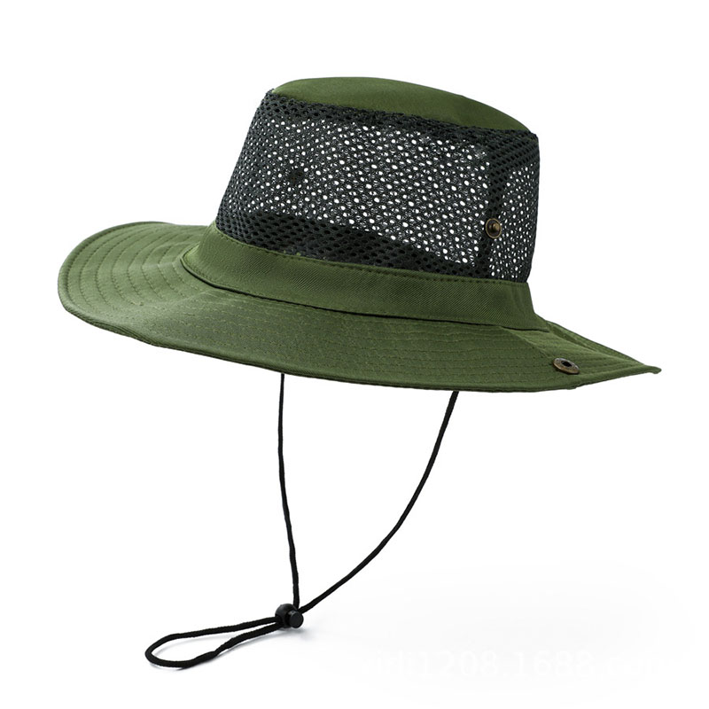 Gorra de pescador de malla plegable para hombre y mujer, sombrero de cubo transpirable para playa al aire libre, playa, playa, senderismo, verano, L9: Gris oscuro