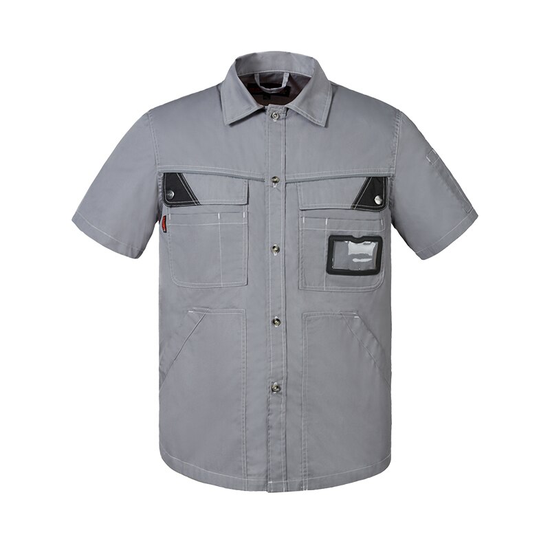 Bauskydd Werkkleding Heren Vrouwen Werken Shirt Korte Mouwen Met Knop Extra Grote Maat Borduren Print Bedrijfslogo