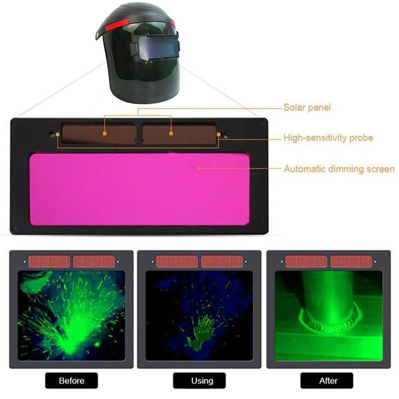 1Pc Auto Darkening Welding Lens For Welding Equipment Shade Color Filter True Powered Solar Screen Large Lens Auto Darkenin S3E7