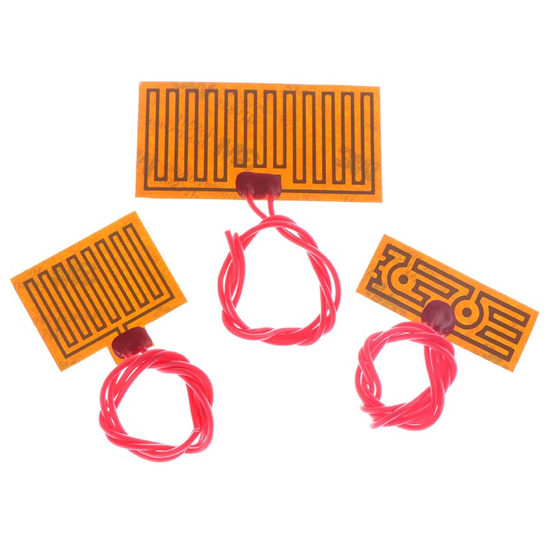 5/12/24V Pi Verwarming Film Plaat Polyimide Elektrische Verwarmde Panel Pad Mat Lijm Verkoop