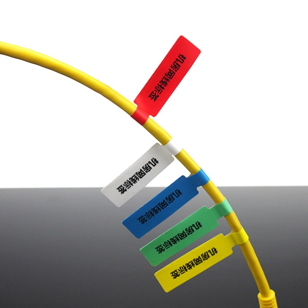 150PCS P-type Cable Label Paper Network Cable Label Three-proof Network Cable Classification Sticker
