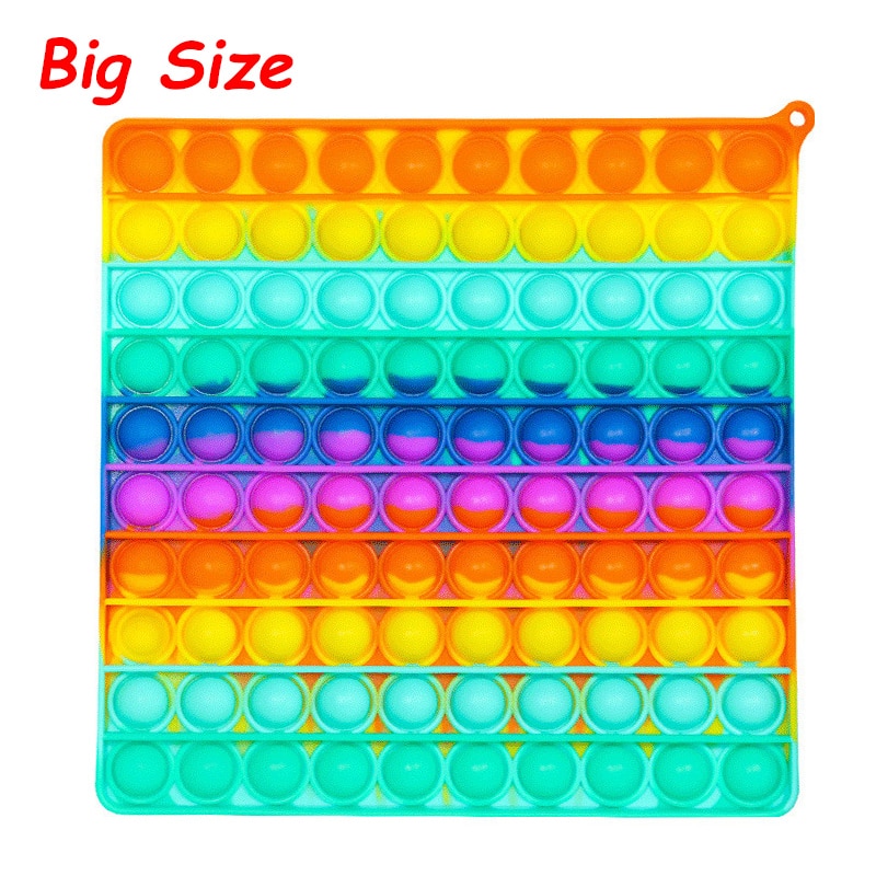 Große Größe drücken Popit blasiert Sensorischen Zappeln Spielzeug Autismus Benötigen Squishy Stressabbau Erwachsene freundlicher Anti-betonen PopIt Zappeln reliver
