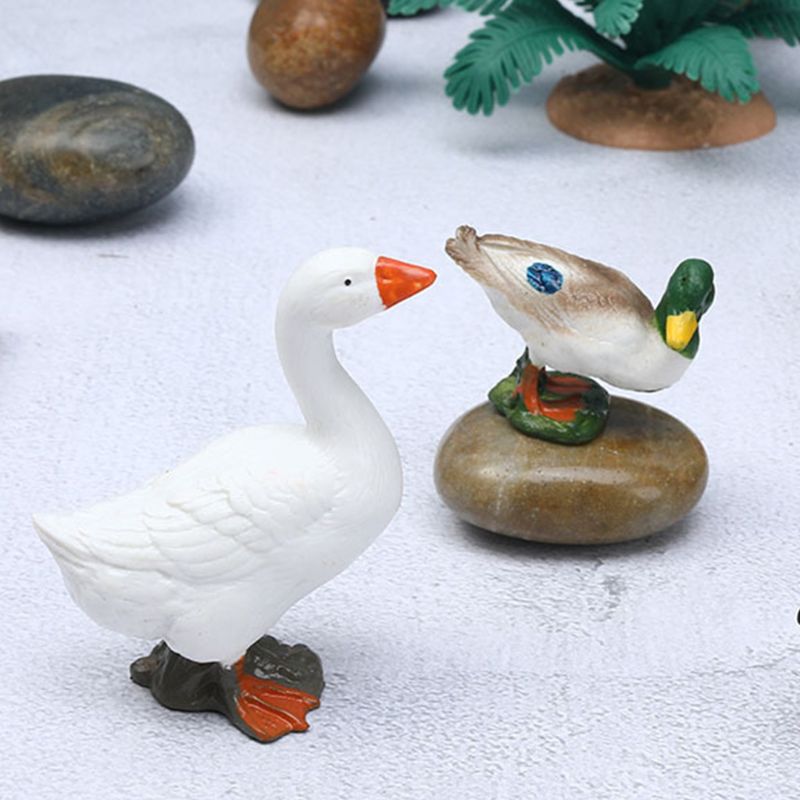 Simulation Parent-child Family Animal Model Toys Set Realistic Dog Duck Children Educational Prop Scene Decoration