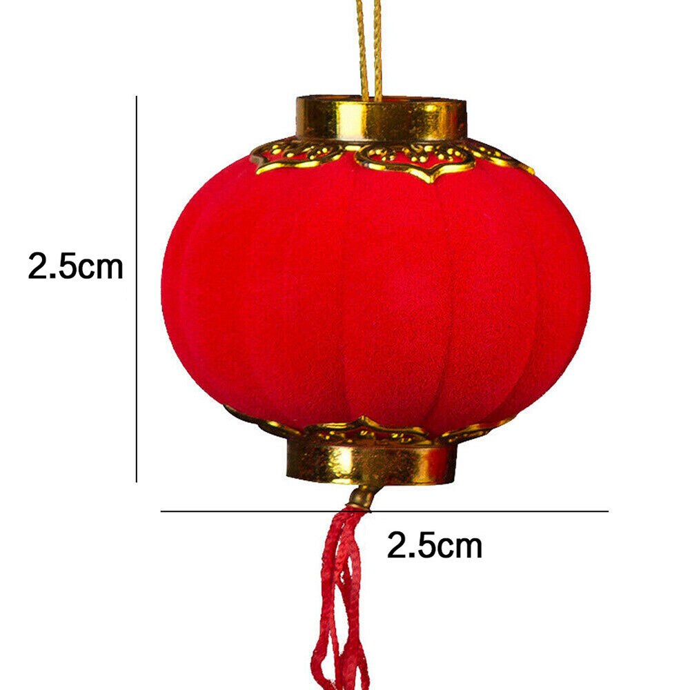 Small Red Chinese Mini Lanterns 30 Pieces Pack Year Festival Wedding Decor Plastic Lanterns Decoration Style