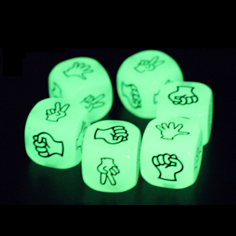 2/4/6Pcs Funny Dice Board Games Toy Finger-guessing Game Dice Rock Paper Scissors Stone Game Family Party Supplies ZXH