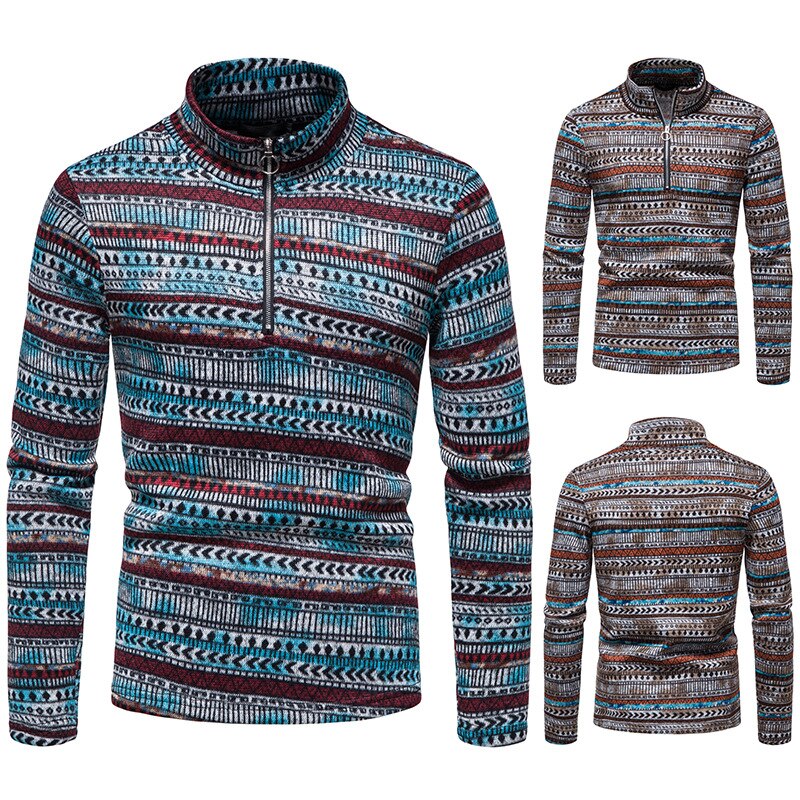 Suéter de punto para hombre, chaqueta de manga larga, cárdigan de lana con suéter, informal, cuello levantado, celebridad, Invierno