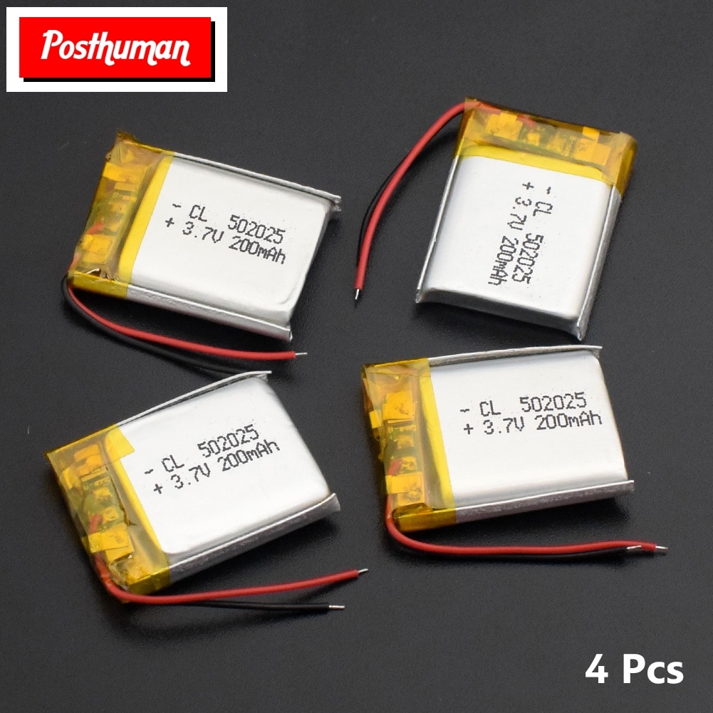 Lithium Li-Po Polymeer Oplaadbare Batterij 502025 3.7V 200mAh Li-Ion Batterij Vervanging li-ion Lipo cellen Voor MP3 MP4 speelgoed