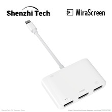 MiraScreen LC05 4 in 1 1080P Docking Station Charging Hub for iPhone iPad iPod Lightning Adapter HDMI-Compatible with 2xUSB 3.0