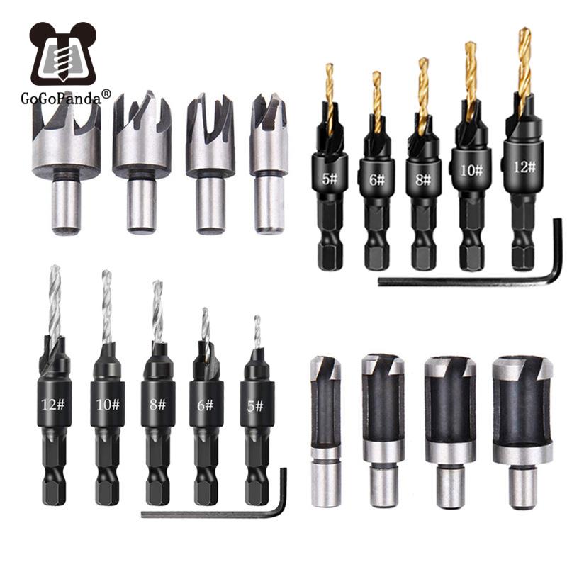 Woodworking Countersunk Drill Set With Hexagonal Handle