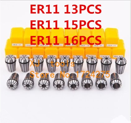 13 Stks/partij ER11 spantang cnc Spindel ER11 Spantang draaibank tool houder ER11 Collet set van 1-7 MM voor CNC frezen schuim tool