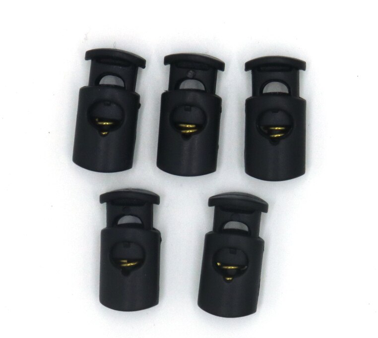 Direct Selling koordvergrendeling Koordstopper 100 stks/pak black Toggle Stopper Plastic Clip