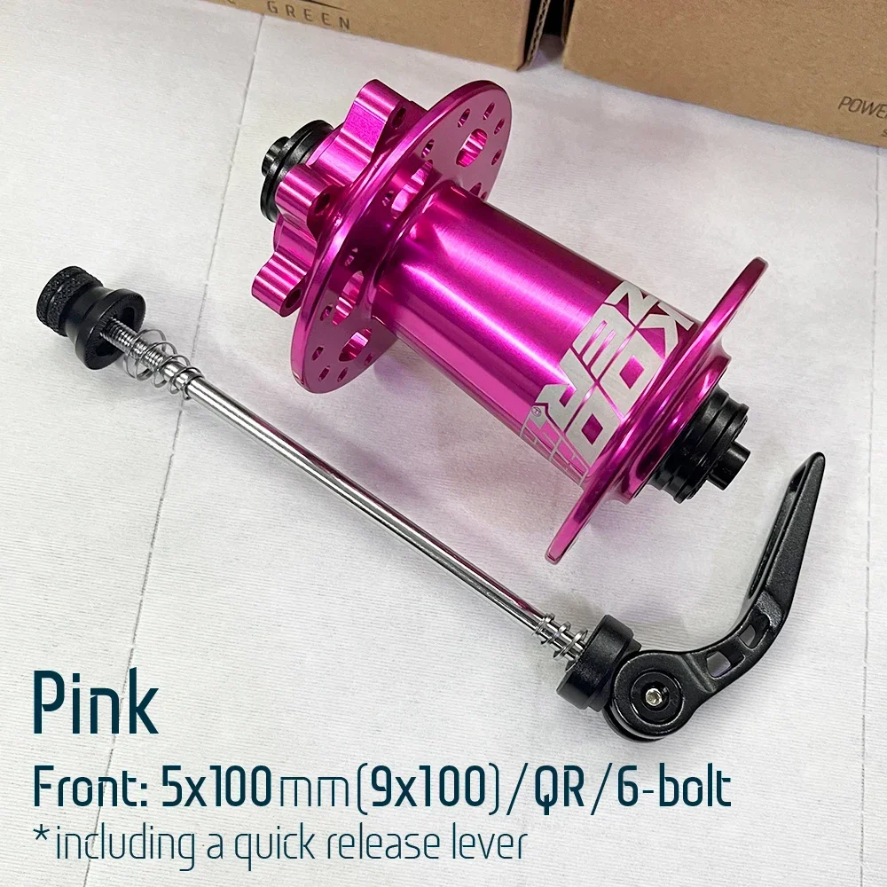 Koozer XM490pro Front MTB 5x100mm QR 9x100mm TA 15x100mm THRU 28H 32 Holes 6 Bolts Disc 2 Sealed Bearing Bike Parts Bicycle Hub: VIOLET/紫罗兰