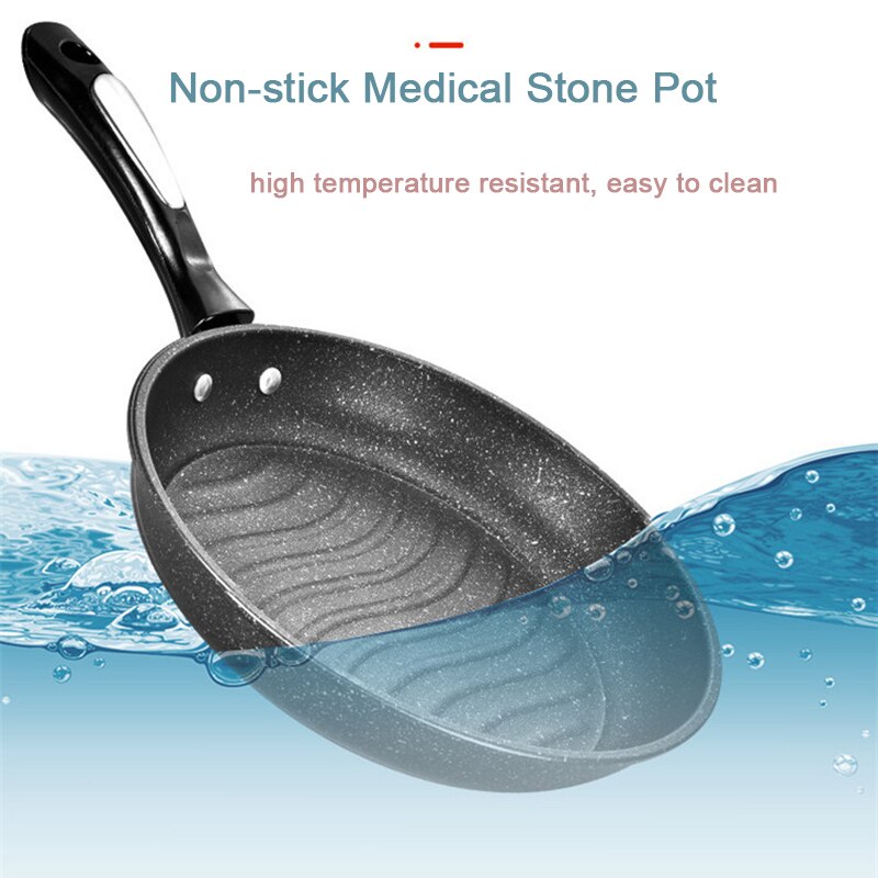 26CM Cast Iron Non-Stick Frying Pan Induction Cooker Use Fire Cooking Coating Wok Home Egg Pancakes Saucepan Stir Fry Pot Pan