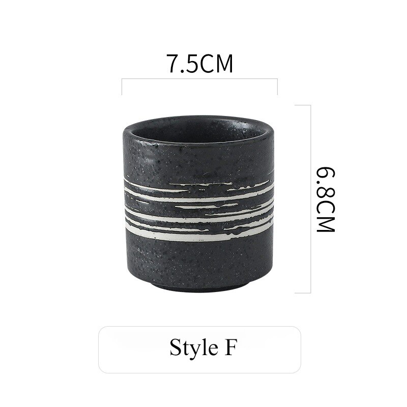 LUWU Japanese Ceramic teacup water cup handmade chinese kungfu teacup drinkware 200ml: Style F