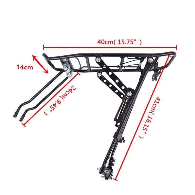 Achter Fietsenrek Fiets Cargo Rack Plank Verstelbare Fiets Fietsen Cargo Bagage Tas Stand Houder Kofferbak Fit