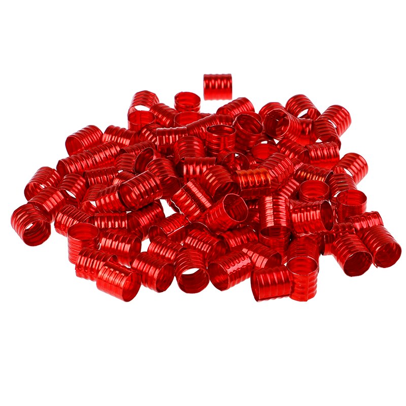 100Pcs/pack Dreadlocks Beads Rings Adjustable Hair Beads Hair Extensions Cuff Clip Links Rings Tubes Styling Tool: RD