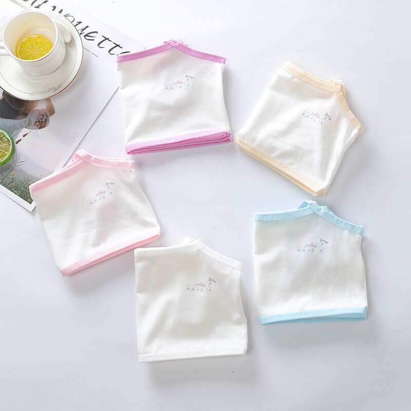 5 pièces filles sous-vêtements respirants coton soutien-gorge fronde avec des lettres pour enfants adolescent formation petit gilet 8-16Y