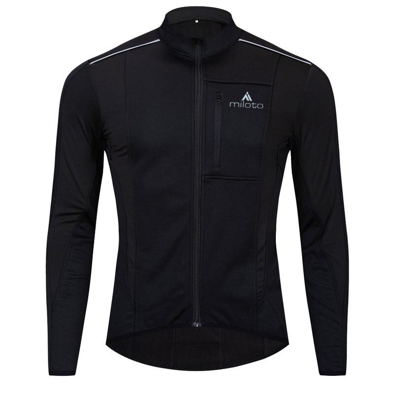 Miesten pyörätakki ulkopyöräily vaellustakki fleece softshell takki tuulitakki vedenpitävä takki sadetakki: Musta pyöräilytakki / M
