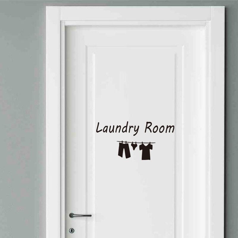 Laundry Room Sign Wall Stickers Room Decoration Removable Art Mural Home Room Decor Wallpaper On the Wall For Washing Machine
