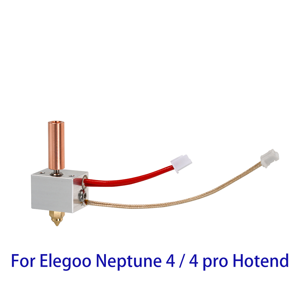 Boquilla para Elegoo Neptune 4 Hotend Kit para Elegoo Neptune 4 pro, bloque calefactado, calentador de cartucho de garganta Heatbreak Bimetal