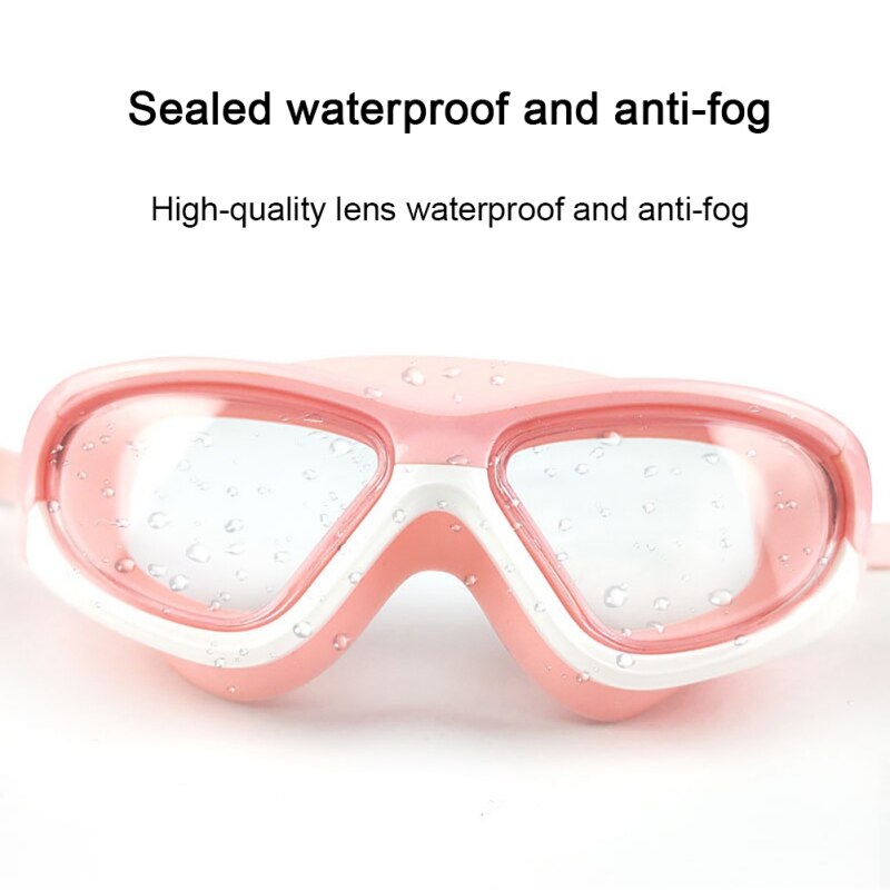 Grote Frame Anti Fog Zwembril Kids Professionals Hd Waterdichte Duikbril Apparatuur Kinderen Bril Voor Zwembad