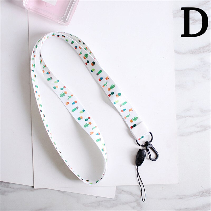 1Pc Bloem Bladeren Neck Strap Lanyards Voor Sleutels Id Kaart Mobiele Telefoon Bandjes Usb Badge Houder Diy Hang Touw lariat Lanyard: D