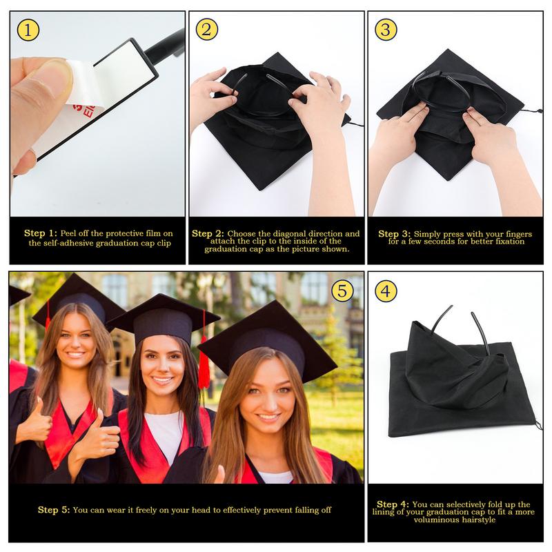 Graduação Hat Insert Estabilizador para Mulheres, Graduação Hat Holder, Graduação Hat Insert, Graduados Estudantes, 3Pcs