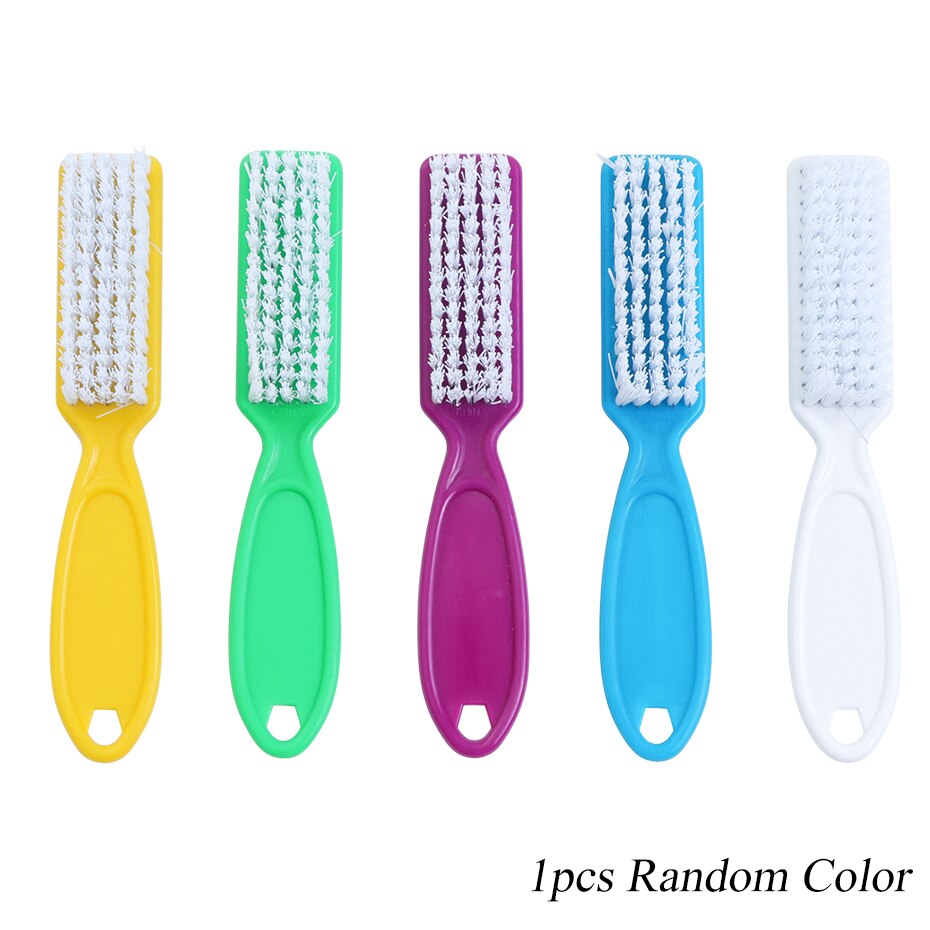 6 tipos de cepillos de limpieza de uñas, lima suave para quitar el polvo, limpiador de manicura y pedicura para Gel acrílico UV, accesorios para el cuidado de las uñas, BE095-1: 01