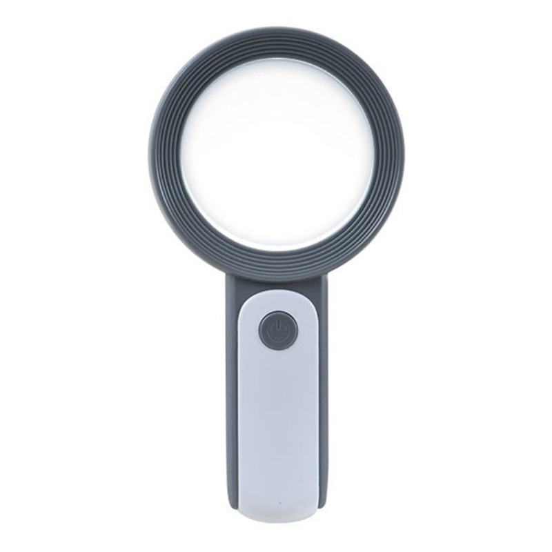 Lighted Magnifying Glass-10X Hand held Large Reading Magnifying Glasses with 12 LED Illuminated Light for Seniors, Repair, 55KD: 30X 18 LED Light G